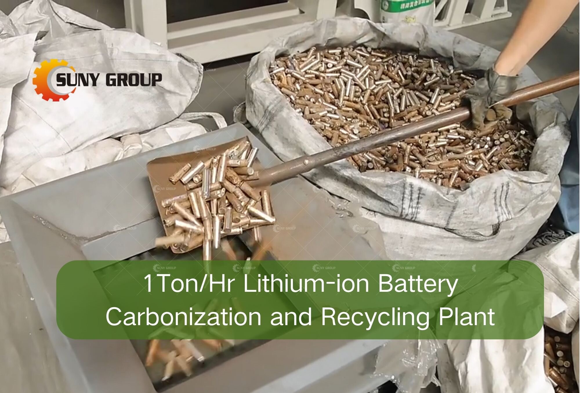 1 ton/hour lithium-ion battery carbonization recycling plant