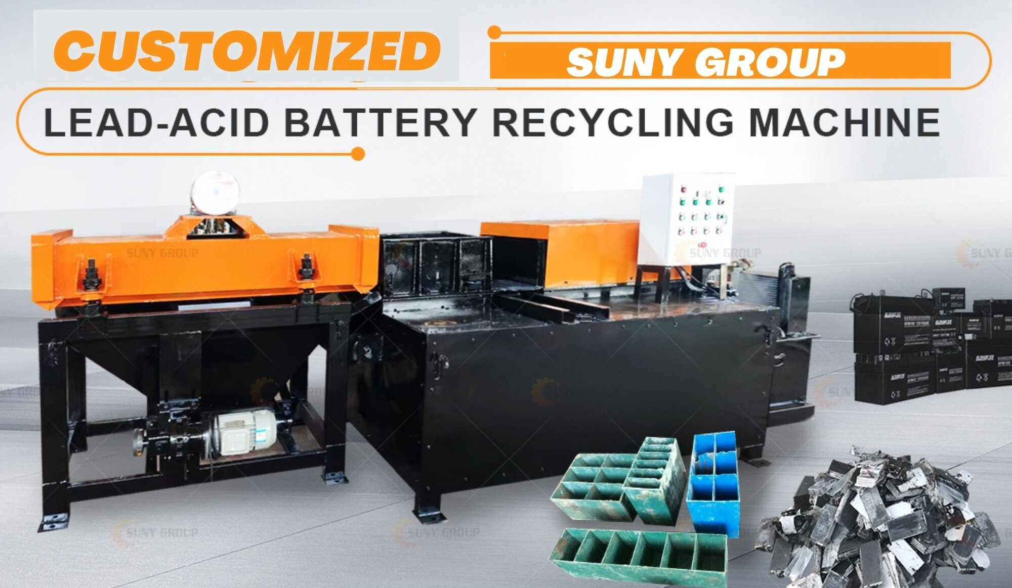 lead acid battery recycling machines