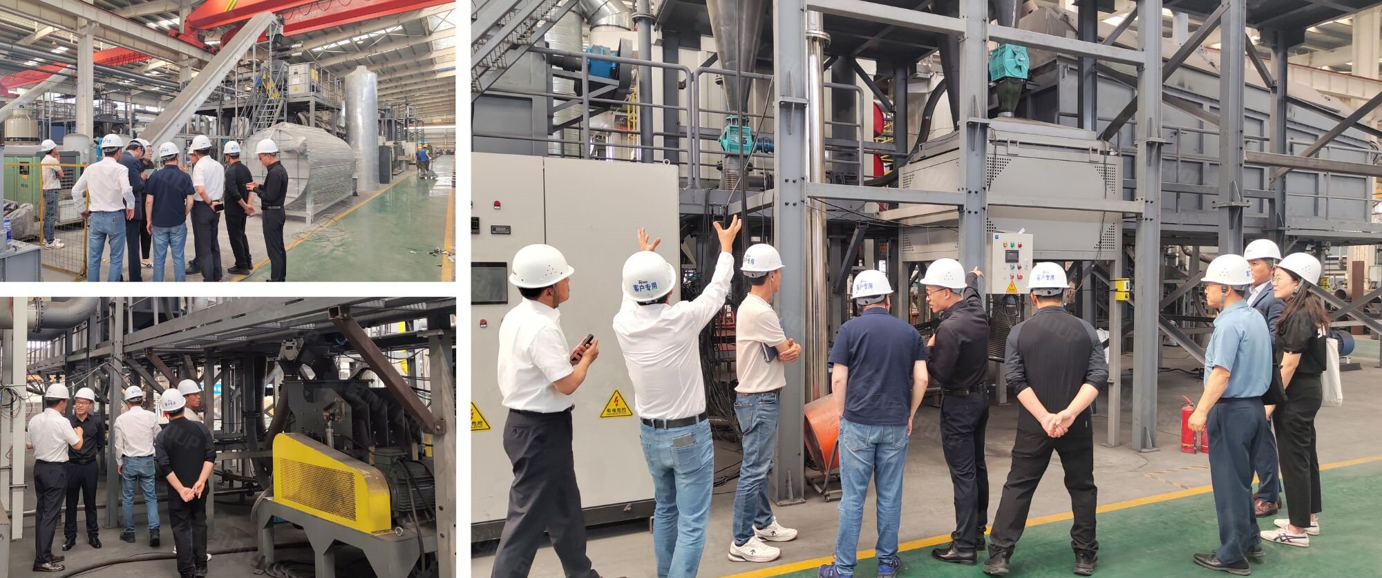 Korean customers visit the lithium battery recycling machine factory